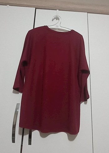 Bordo Payetli Kadın Sweatshirt - Görsel 6