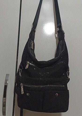 Siyah Tokalı Gotik Kadın Çanta - Görsel 7