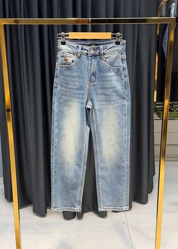 Fendi Acik Mavi Yuksek Bel Denim Jean