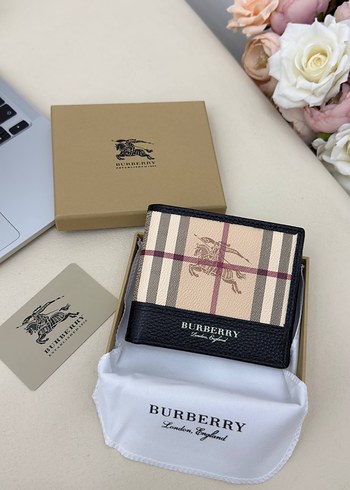 Burberry Ekose Desenli Sik Cuzdan