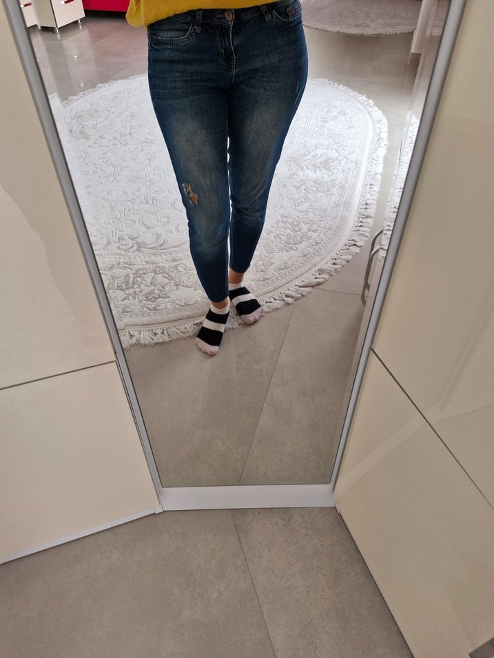 Kadın Dar Kesim Midi Jean - Görsel 3