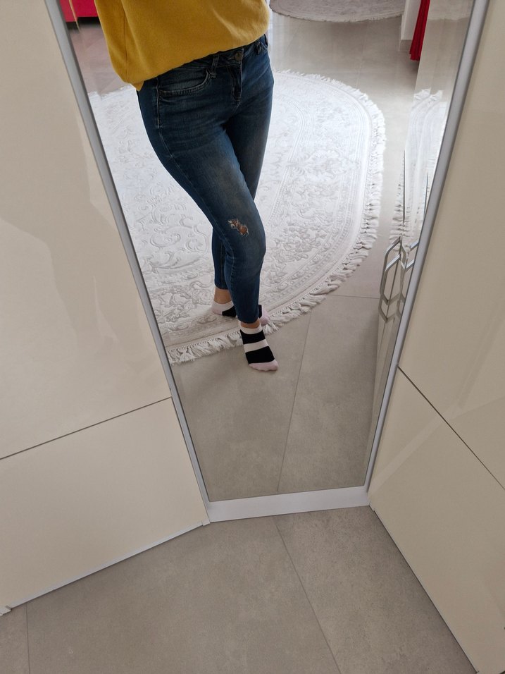 Kadın Dar Kesim Midi Jean - Görsel 2