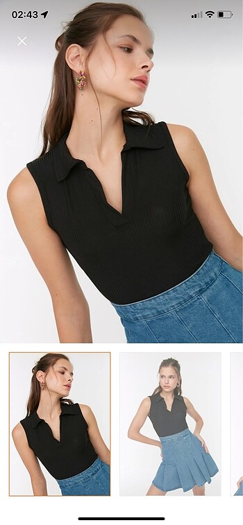 trendyolmilla polo yaka crop