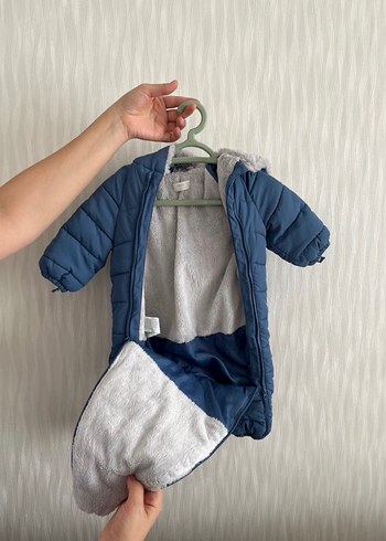 Fermuarlı Mavi Bebek astronot mont - Görsel 2