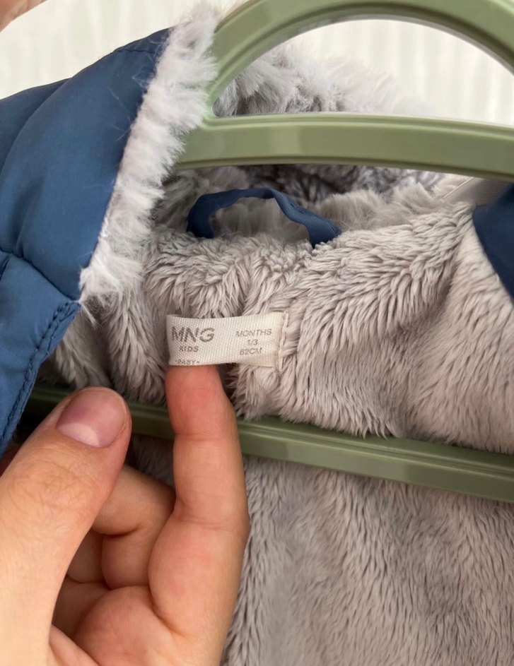 Fermuarlı Mavi Bebek astronot mont - Görsel 5