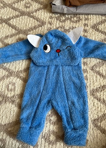 Mavi Peluş Bebek Tulum - Görsel 2