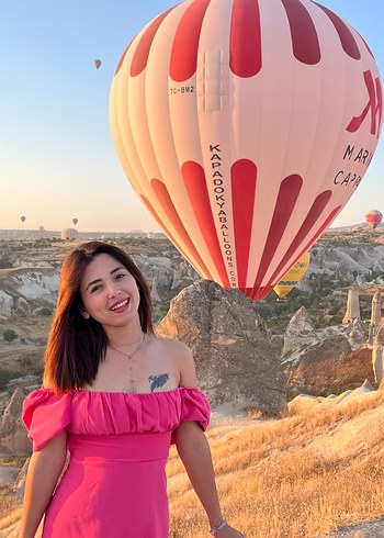 Mini Pembe Drapeli Elbise - Görsel 4