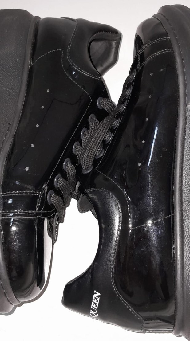 Siyah Parlak  Erkek Spor Ayakkabı - Görsel 5