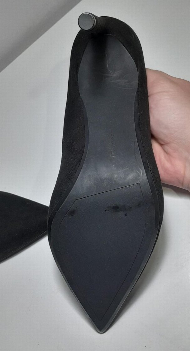 Mor İç Detaylı Siyah Stiletto - Görsel 5