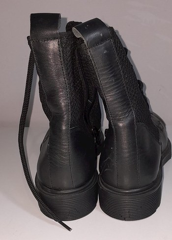 Siyah Bağcıklı Stiletto burunluTopuklu Kadın Bot - Görsel 2