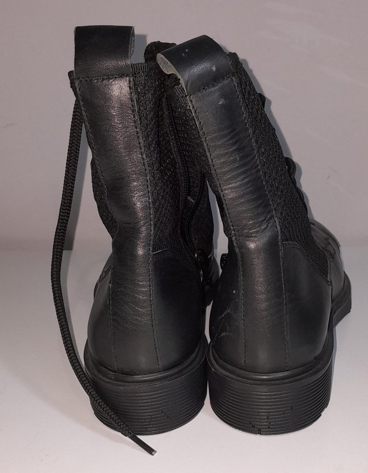 Siyah Bağcıklı Stiletto burunluTopuklu Kadın Bot - Görsel 2