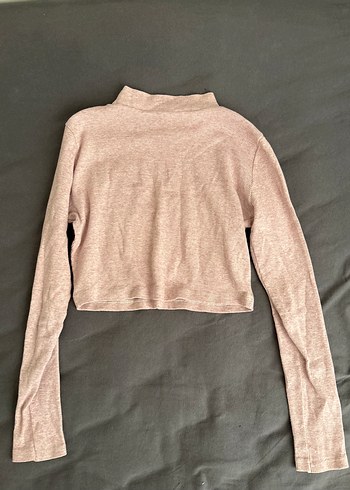 Bershka Pembe Yüksek Yakalı Uzun Kollu Kadın Triko