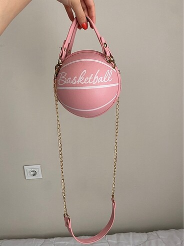 Basketbol topu pembe çanta