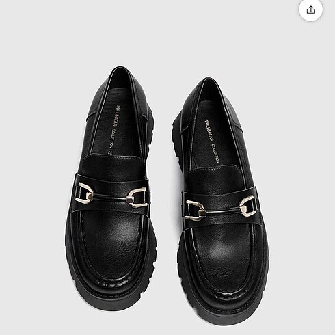 Pull&Bear siyah makosen loafer ayakkabi