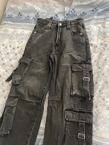 Zara Zara siyah kargo pantolon