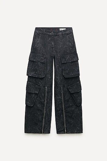 Zara Zara kargo pantolon siyah