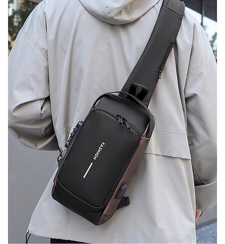 USB girişli kilitli çanta - Görsel 5