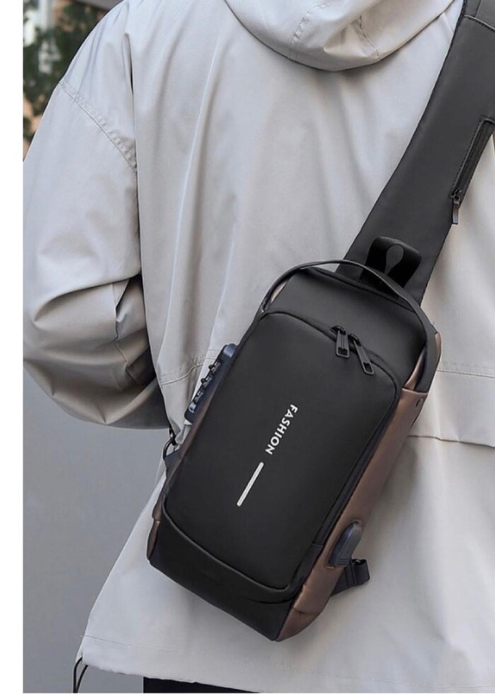 USB girişli kilitli çanta - Görsel 5