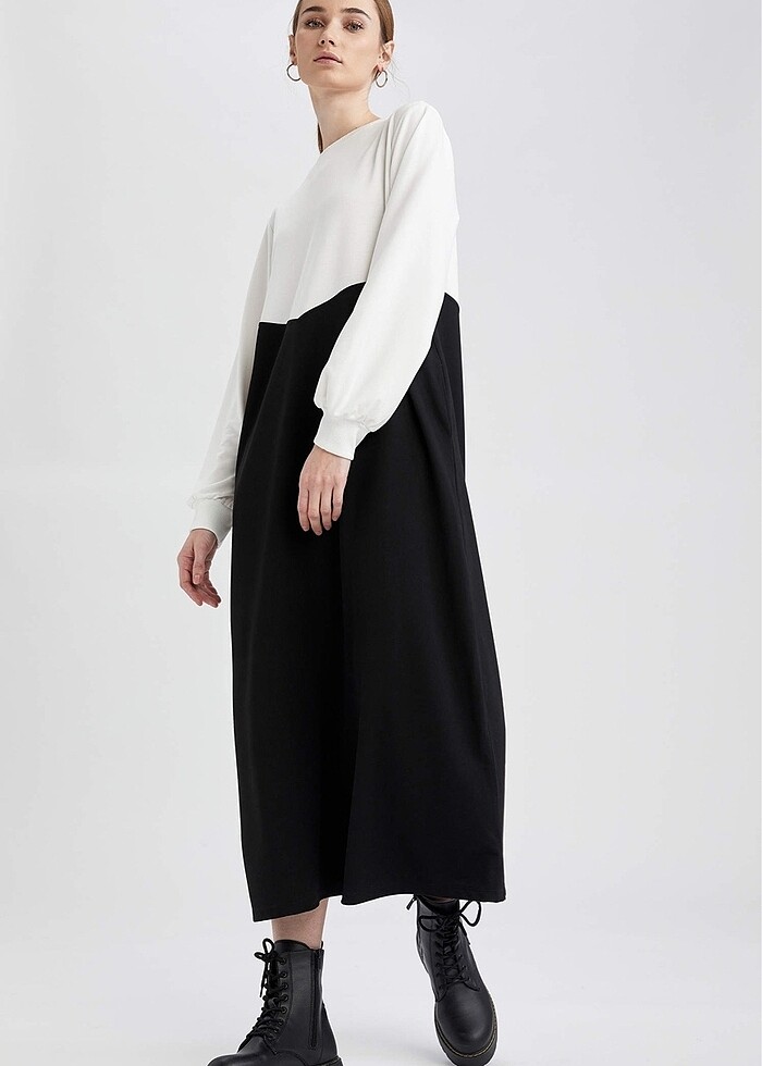 Kalın penye elbise - Görsel 2