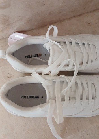 Pull and Bear Beyaz Platform Topuklu Kadın Spor Ayakkabı