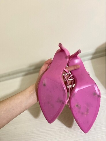 37 Beden pembe Renk Bershka ince topuklu ayakkabı