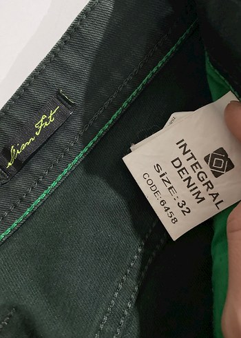 Düğmeli Yeşil Erkek Pantolon - Görsel 4