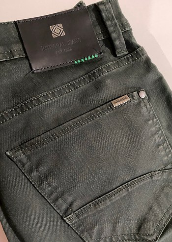 Düğmeli Yeşil Erkek Pantolon - Görsel 7