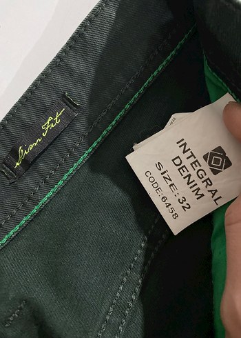 Düğmeli Yeşil Erkek Pantolon - Görsel 5