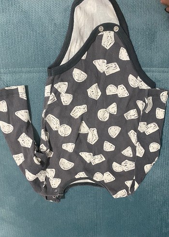 Gri Baskılı Uzun Kollu Bebek Body - Görsel 3