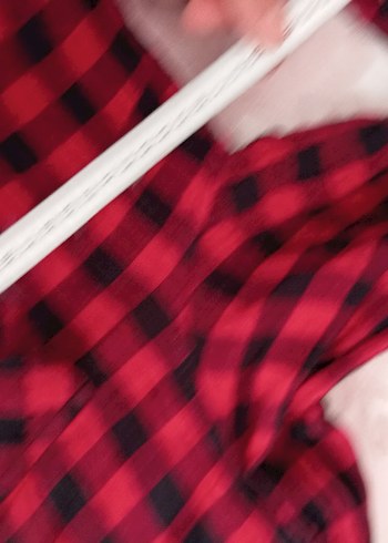 Kareli Düğmeli Uzun Kollu Kadın Gömlek - Görsel 5