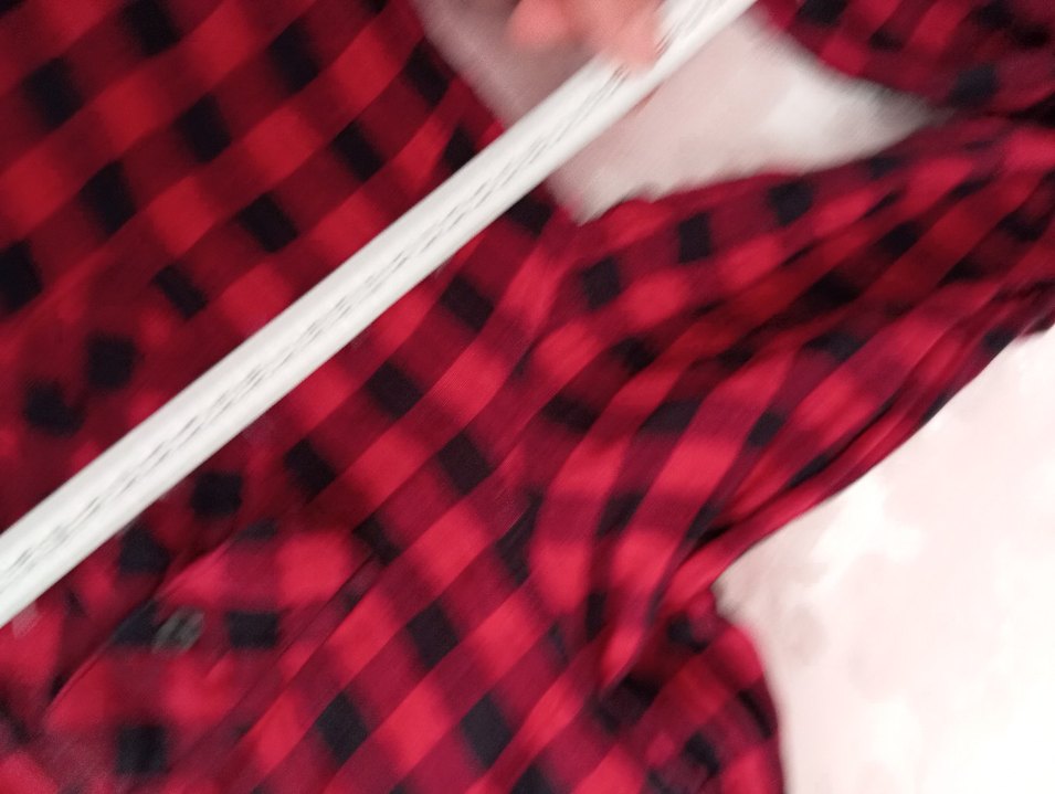 Kareli Düğmeli Uzun Kollu Kadın Gömlek - Görsel 5