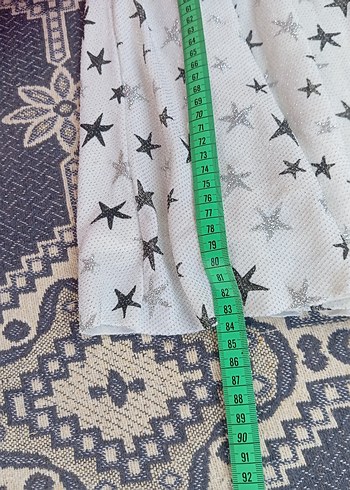 Gri Yıldız Desenli kız çocuk Elbisesi - Görsel 8