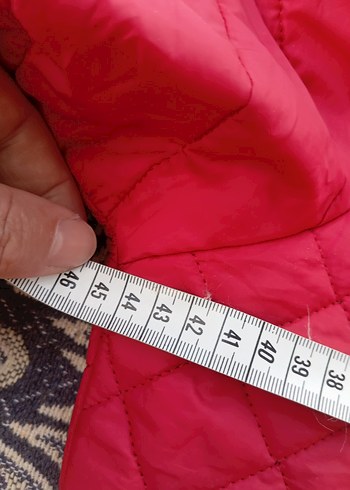 Kırmızı Kadın Kapitone Fermuarlı Ceket - Görsel 6