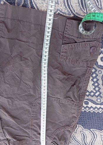 Düğmeli Kahve rengi şort - Görsel 6