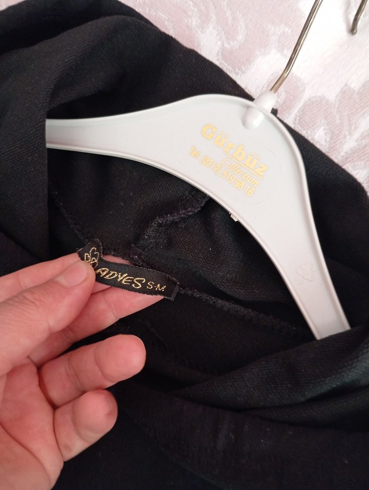 Kapüşonlu Siyah Uzun Kadın Tunik - Görsel 4