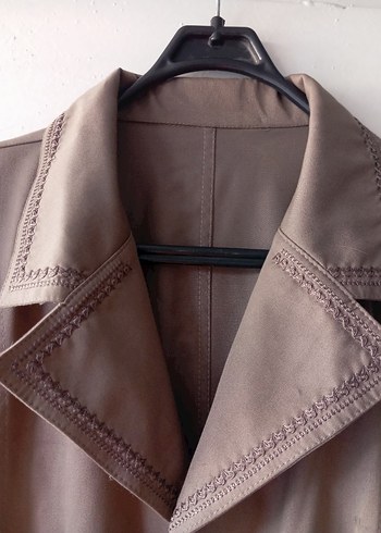 Bej Uzun Kadın pardesü - Görsel 6