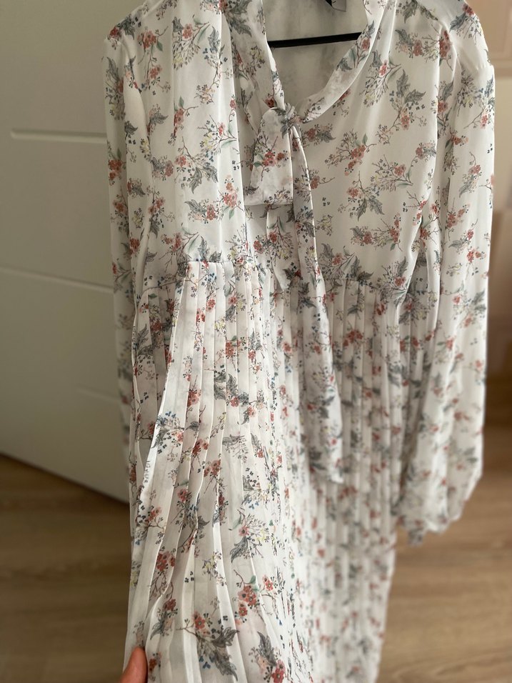 Bohem Beyaz Desenli elbise - Görsel 2