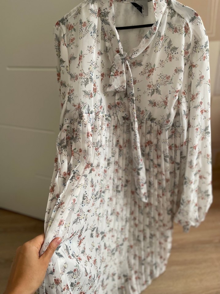 Bohem Beyaz Desenli elbise - Görsel 3