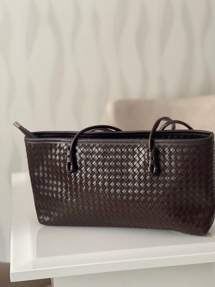 Kahverengi Deri Kadın Çanta - Görsel 3