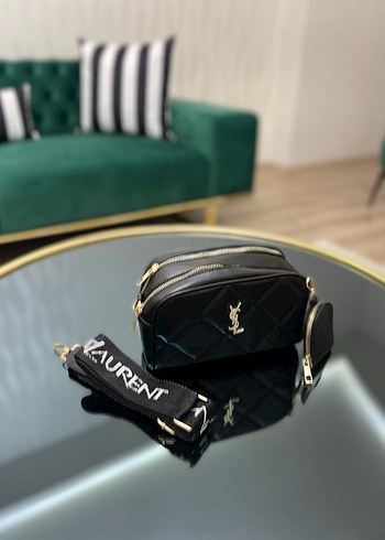 Siyah Deri Kadın Çantası, Kemerli, Paris Stili - Görsel 2