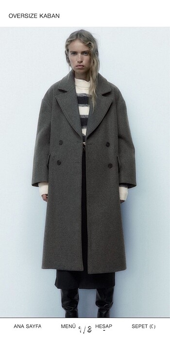 Zara oversize kaban