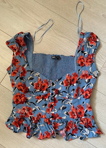 Zara Çiçek Desenli Bluz