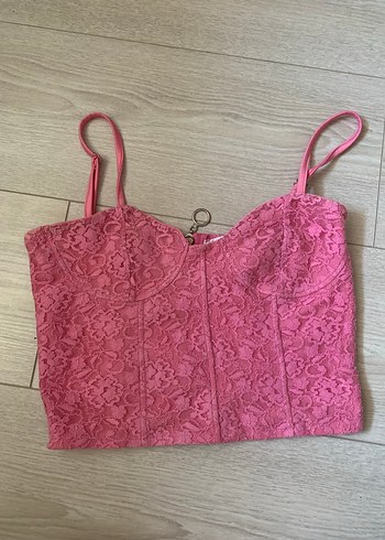 Koton Pembe Dantel İşlemeli Büstiyer