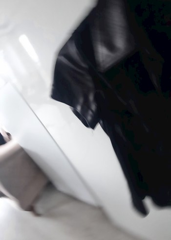 Düğmeli Siyah Deri gorunumlu Kadın Gömlek - Görsel 3