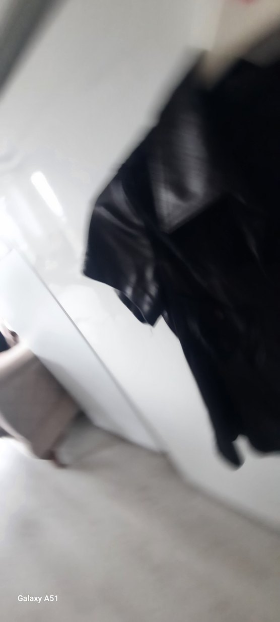 Düğmeli Siyah Deri gorunumlu Kadın Gömlek - Görsel 3