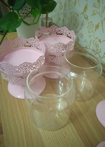Paşabahçe Pembe Pastel Cam Baharat Kavanozları