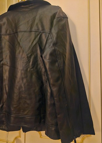 LCW Siyah Biker Yaka Deri Ceket - Görsel 5