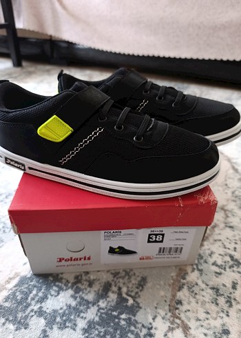 Erkek Çocuk Siyah sneaker Spor Ayakkabı Cırt Cırtlı