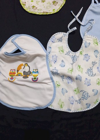 Nakışlı Renkli Bebek Önlükleri Seti - Görsel 3