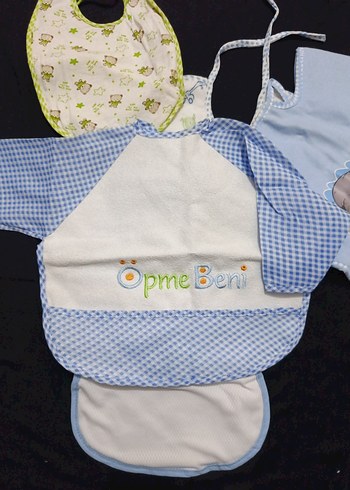 Nakışlı Renkli Bebek Önlükleri Seti - Görsel 2